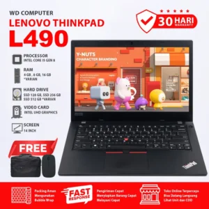Lenovo Thinkpad L490 Core i7 Gen 8 RAM 8GB SSD 256GB