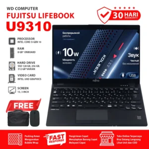 Fujitsu Ultrabook U9310 Core i5 Gen 10 Ram 4 GB SSD 256